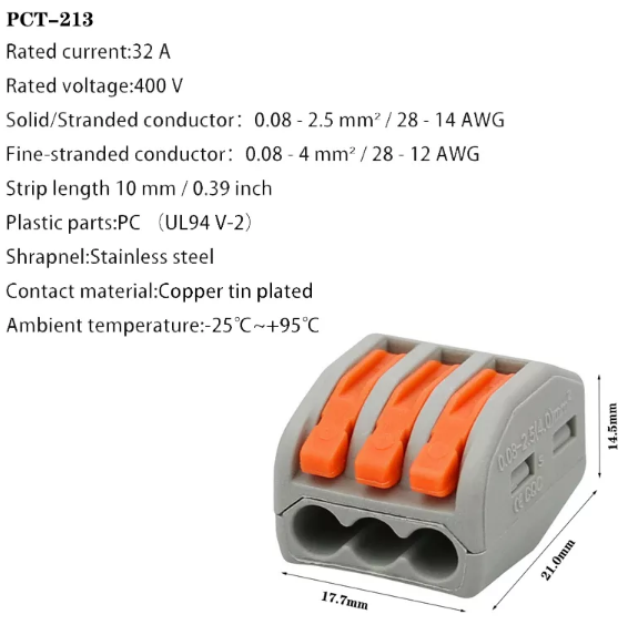 Wire Connector Sortiment Pack Conductor Compact Quick Wire Terminal Connectors 02